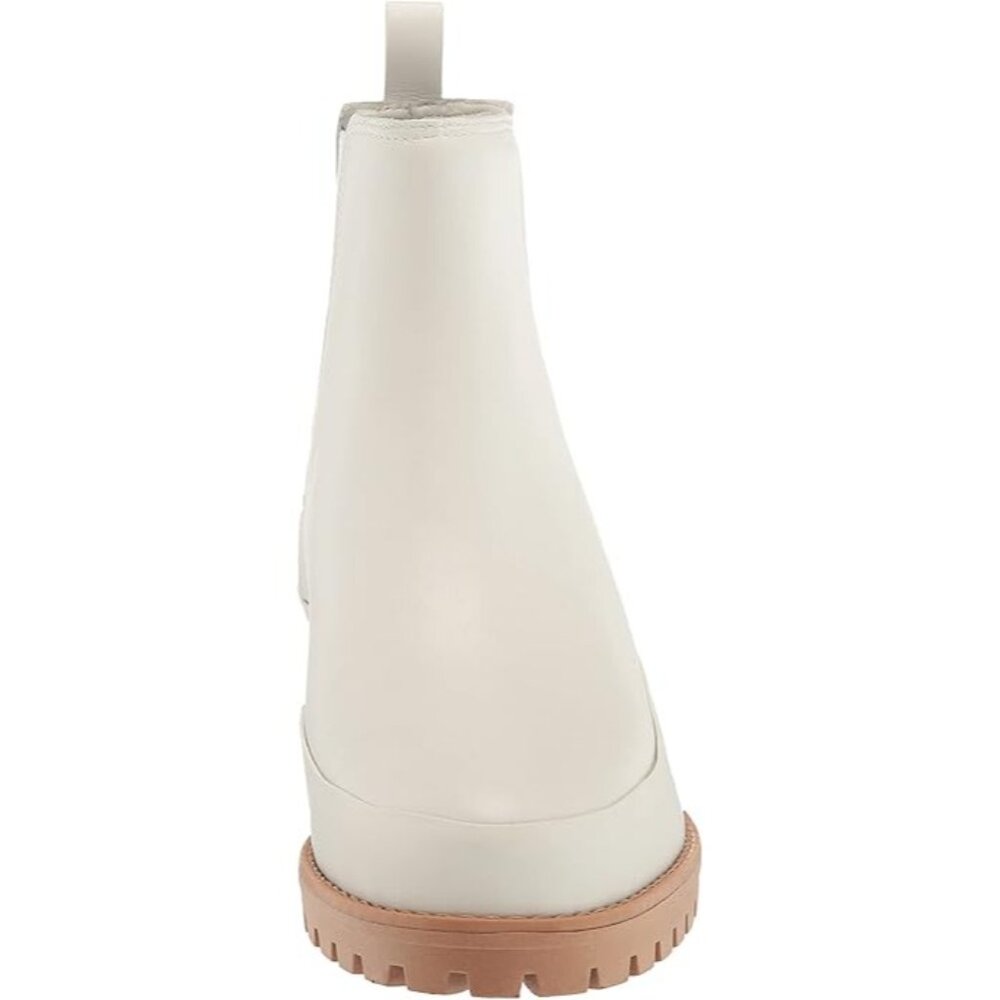 🆕 REBECCA ALLEN All Weather Chelsea Boot 8 Off-White - Picture 4 of 15